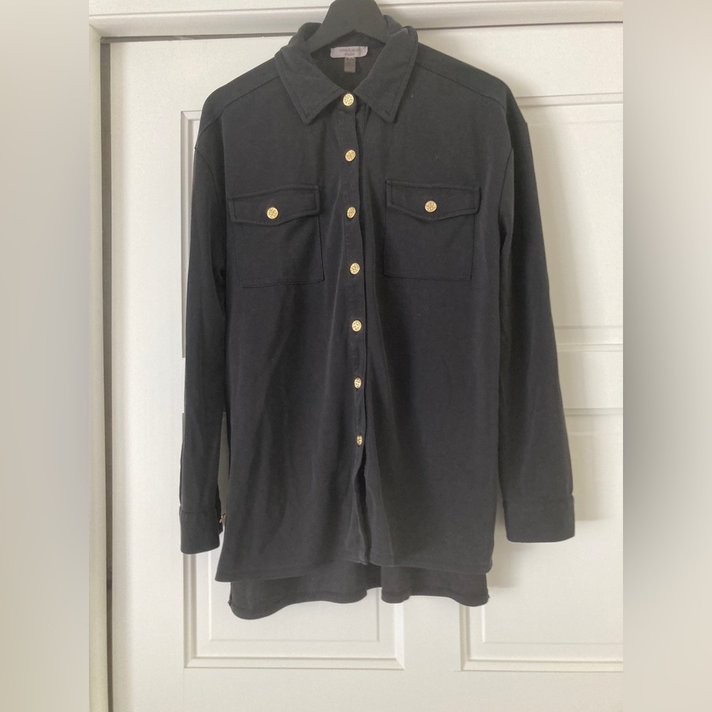 Comfy button down with gold buttons